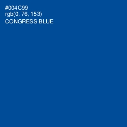 #004C99 - Congress Blue Color Image